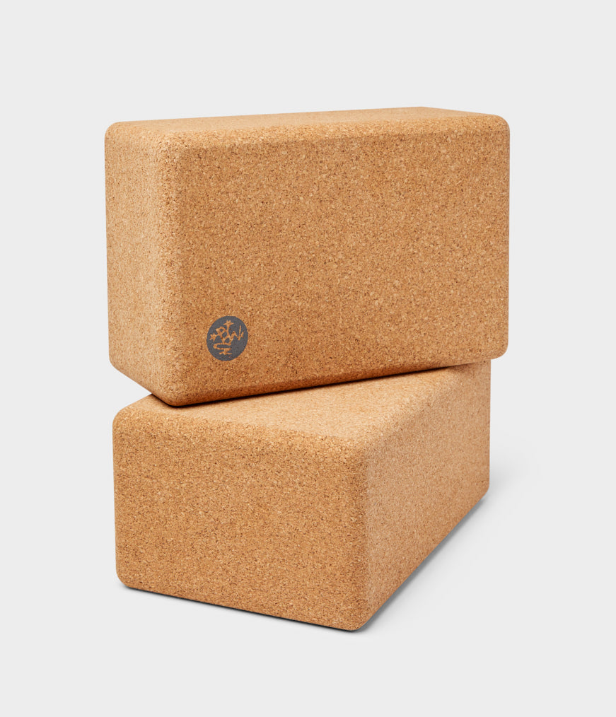 Eco yoga mat, cotton tote, cotton strap & cork block in Gift Basket