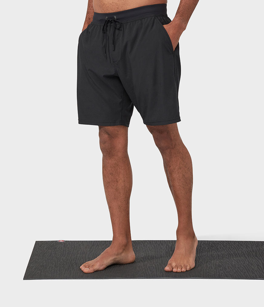 Mens Yoga Short Double Front - Plain