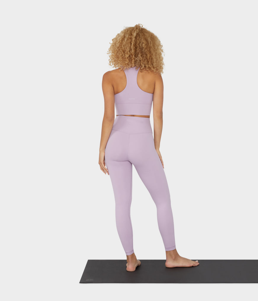Amethyst' Purple & White Light Fitness Leggings