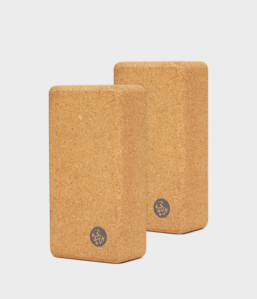 1 Pack Cork Yoga Blocks - Natural and Sustainable Cork Yoga Brick